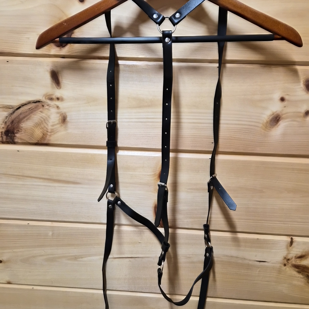 Black Vegan Leather Body Harness